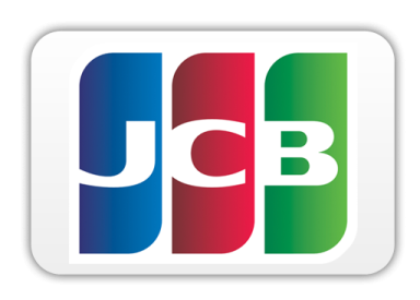 Logo von JCB mit roten, blauen und grünen vertikalen Streifen.